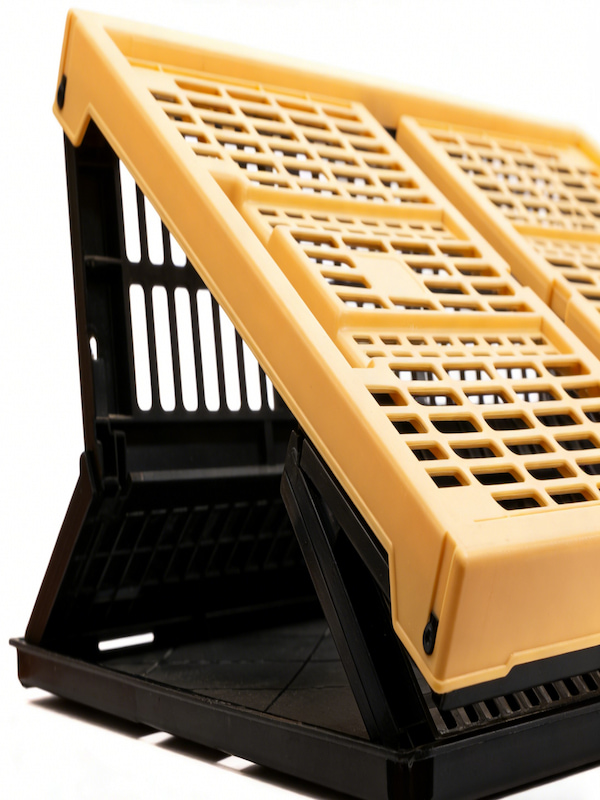 foldable plastic storage crate