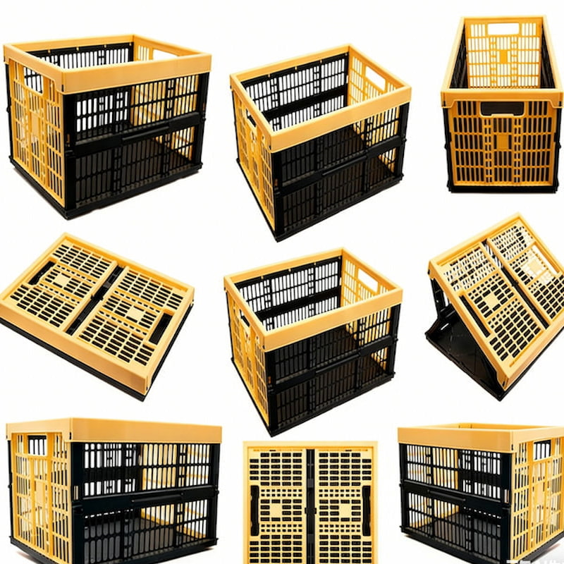 collapsible plastic crate