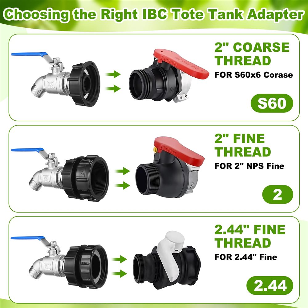 Custom IBC Tote Adapter for 275-330 Gallon Tanks